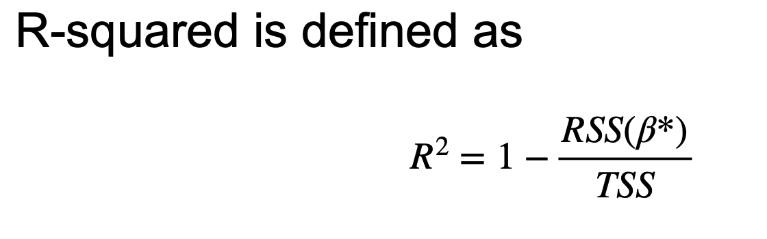 <p>Another name for the coefficient of determination is R-squared, which measures the fraction of variance of the training data that is explained by the model.</p>