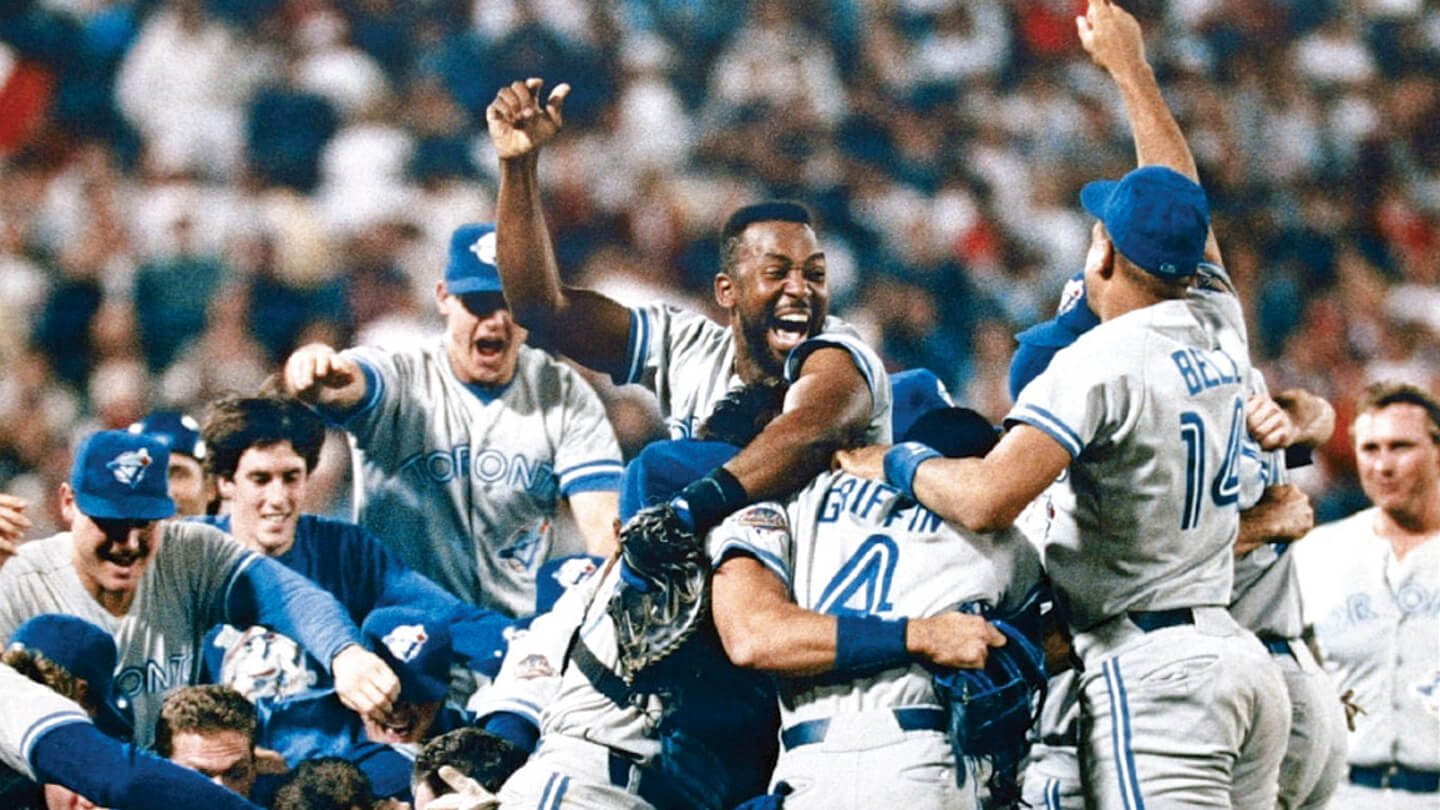 <p><strong>Toronto Blue Jays</strong> over ATL (x2) in 6 (2B Roberto Alomar, CF Devon White, SP Juan Guzmán) (first franchise title)</p>