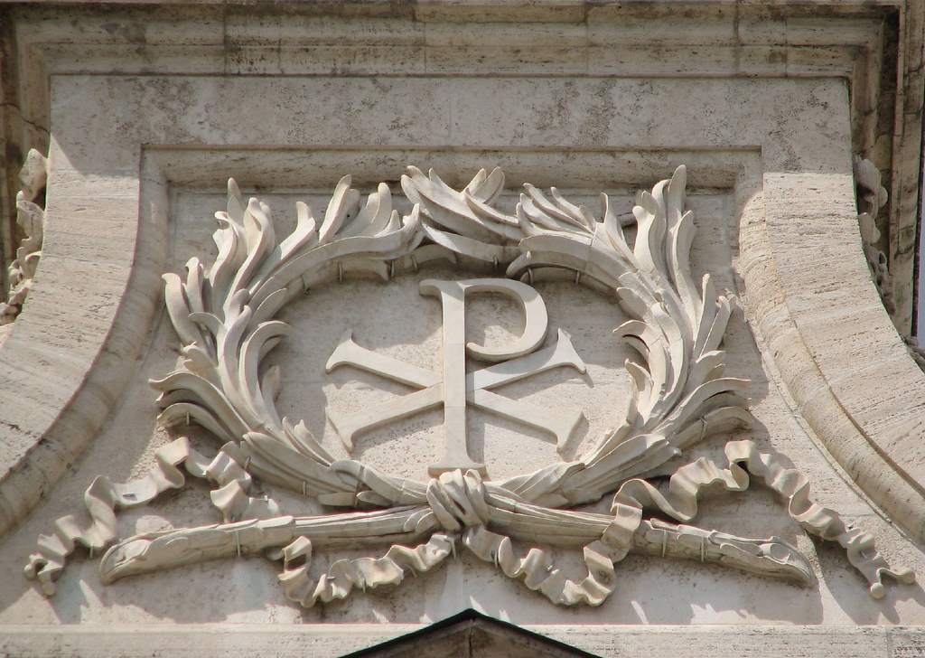 <p><strong><mark data-color="rgba(0, 0, 0, 0)" style="background-color: rgba(0, 0, 0, 0); color: inherit;">a 4th-century Roman imperial military standard</mark></strong><span>, famously adopted by Emperor Constantine the Great, featuring a Chi-Rho (\xp\i \rh\o) monogram atop a cross-adorned banner. It functioned as a sacred, apotropaic symbol of victory and Christian identity, blending Roman imperial authority with Christian faith to signify divine approval of the state.</span></p>