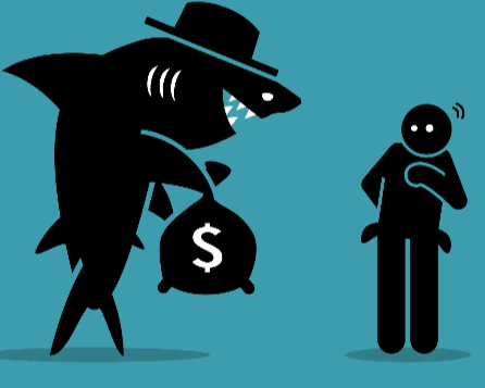 <p>A person or informal organization that lends money at extremely high, often illegal interest rates (lenders).</p>