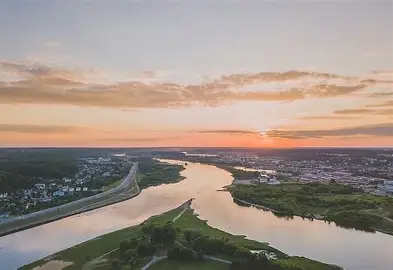 <p>Where two rivers combine together to form one larger river in a single channel of water.</p>