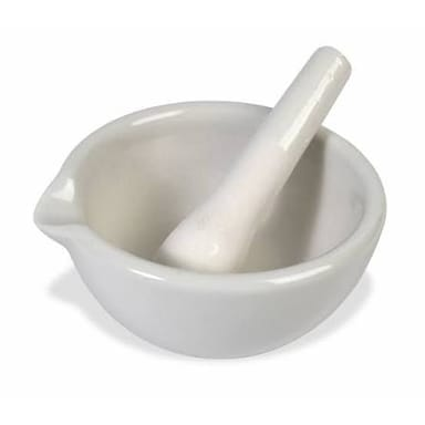 <p>use to crush solid chemicals</p>