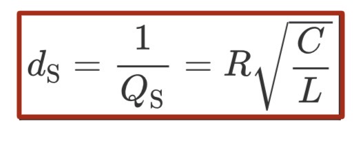 <ul><li><p>the reciprocal value of the quality factor </p></li><li><p>Called the attenuation </p></li></ul><p></p>