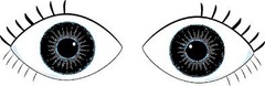 <p>black eyes</p>