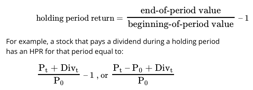 <p><span>the percentage increase in the value of an investment over a given period</span></p>