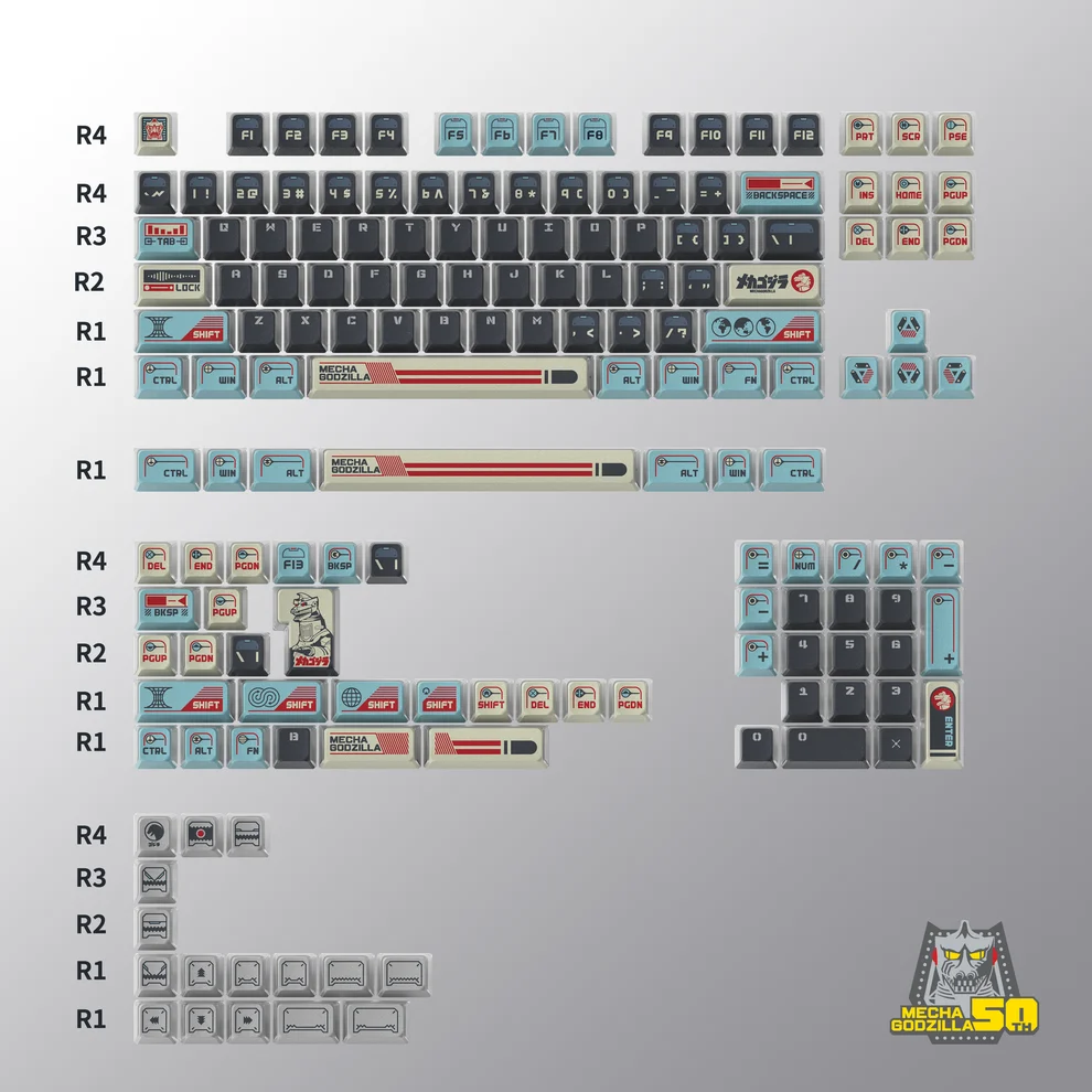 <p>MECHAGODZILLA COLLECTION - Full Cyber Keycap Set (157 Keys)</p>