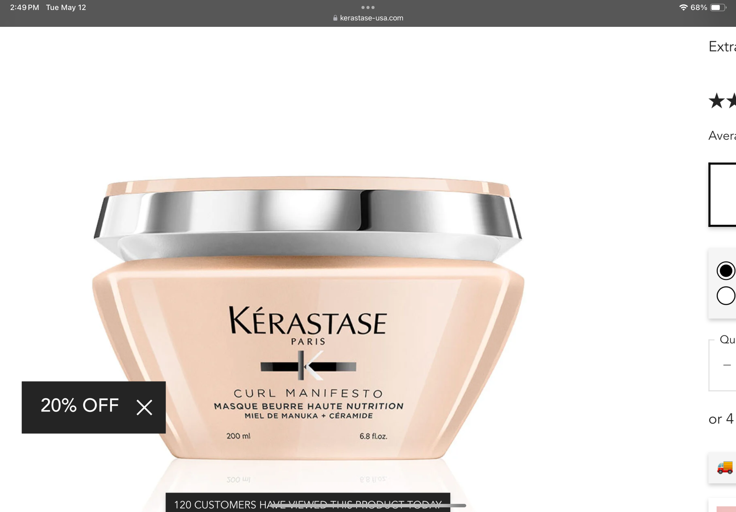<p>Curl manifesto masque </p>