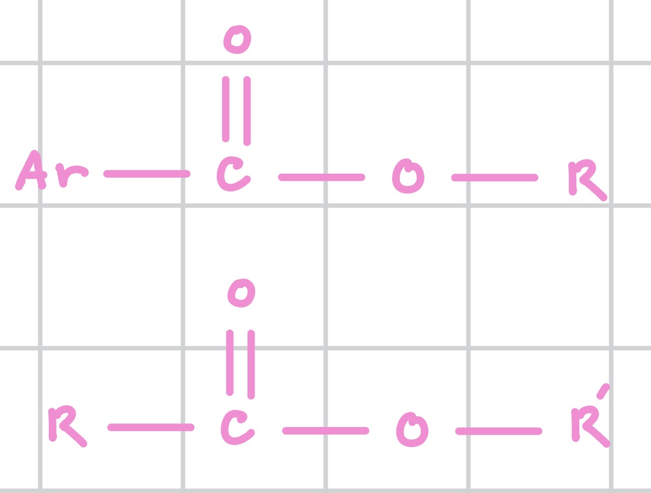 <p>hydrocarbon derivative (with CO groups)</p>