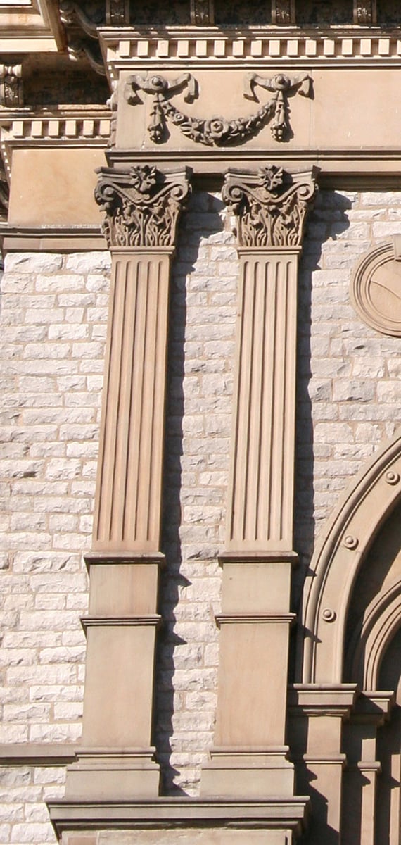 <p>is a flat, upright architectural element that projects from a wall, giving the appearance of a column inset in the wall. A pilaster only functions as decoration, not as support</p>