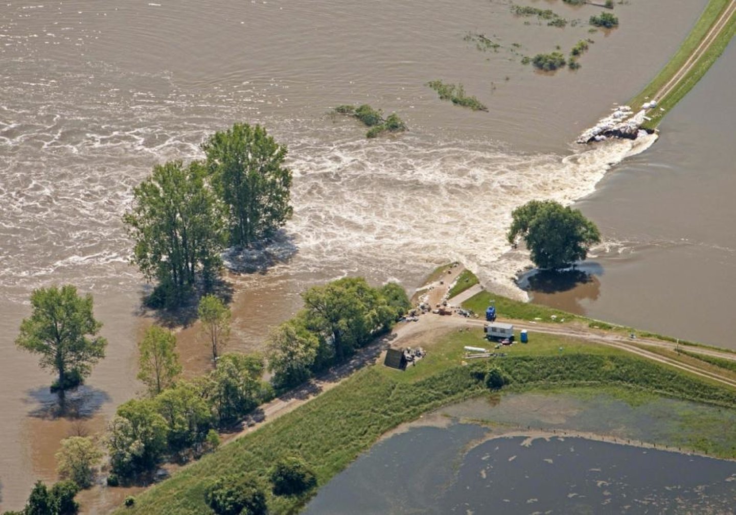 <p>river flooded</p>