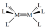 <p>What does the molecular orbital diagram look like for a transition metal M2X6 complex?</p>