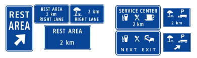 <p>Expressway Service Signs</p>