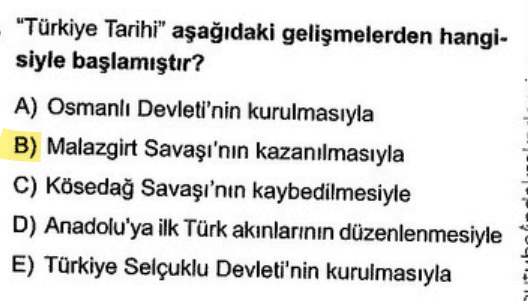 <p>Malazgirt ile Anadolu'nun kapıları Türklere açılmış ve "Türkiye Tarihi" süreci başlamıştır.</p>