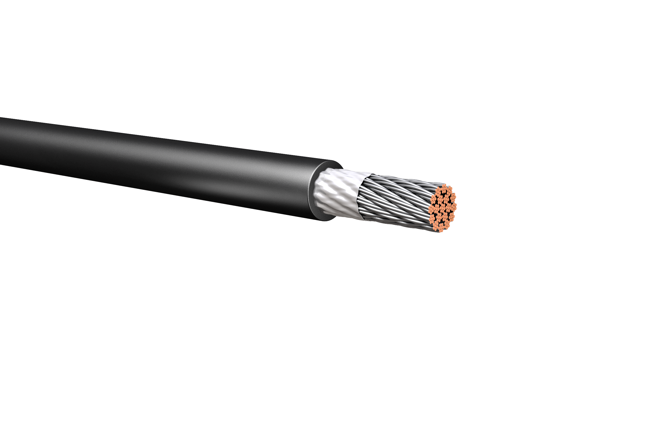 <p>Single insulated electrical conductor, solid or stranded, with thermoplastic insulation (e.g., TW or THHN), used in conduit wiring from 14 to 0 AWG sizes.</p>