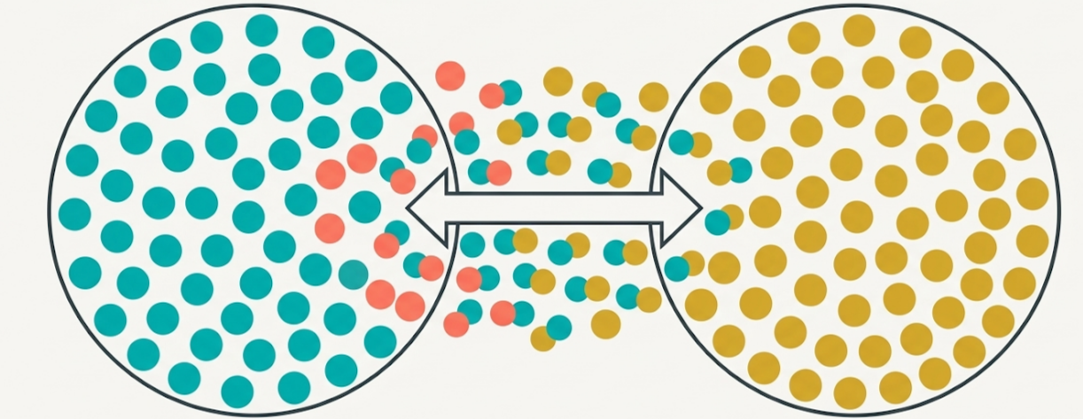 <p>Déplacement d’un individu reproducteurs d'une population à une autre entrainant un échange de gènes. Source d’innonvation génétique elle à un effet homogénéisant entre la population et s’oppose à la différenciation génétique</p>