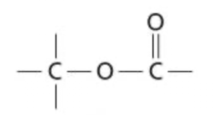 <p>A functional group consisting of an ester linkage C-O bond as well as a carbonyl</p>