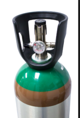 <p>Which gas would you presume is in this cylinder?</p>