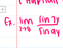 <p>use l hospitals rule to solve </p>