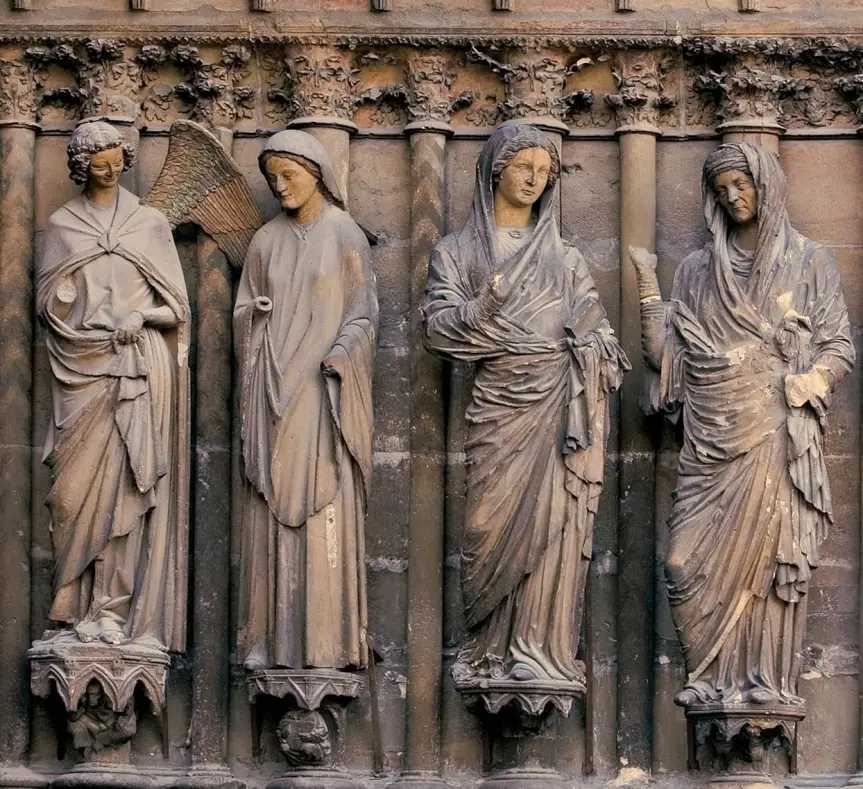 <p><span>Anonymous, 1230. High-relief, limestone, H: 200 cm approximately. Cité de l’architecture.</span></p>