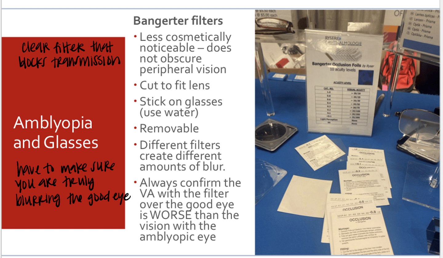 <p>What are Bangerter filters for amblyopia patching?</p>