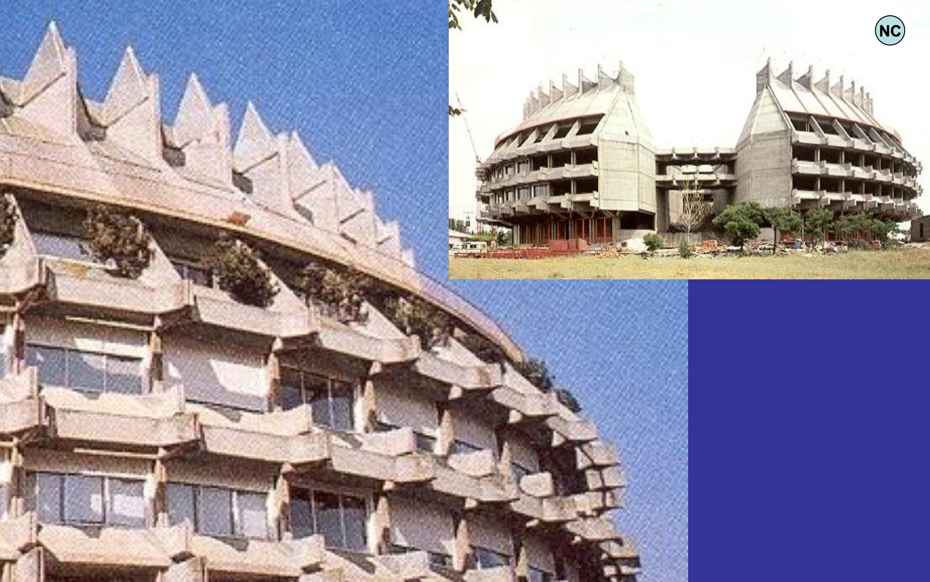 <p>Theme 4 </p><p>Nowadays, both techniques may appear at the same time (“molding” and “assembly”): Overlapping the plastic material, heavy and “deaf” of the reinforced concrete, and the “sonority” of the light steel structures</p>