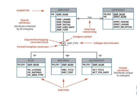 <p>Provides the means to do the following: </p><ul><li><p>Support attribute inheritance</p></li><li><p>Define a special supertype attribute known as the subtype discriminator </p></li><li><p>Define disjoint or overlapping constraints and complete or partial constraints </p></li></ul><p></p><p></p>