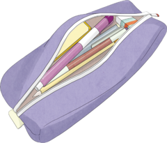 <p>пинал</p><p>제 필통은 노란색이에요. = My pencil case is yellow.</p><p>필통 안에 연필이 많아요. = There are a lot of pencils in the pencil case.</p>