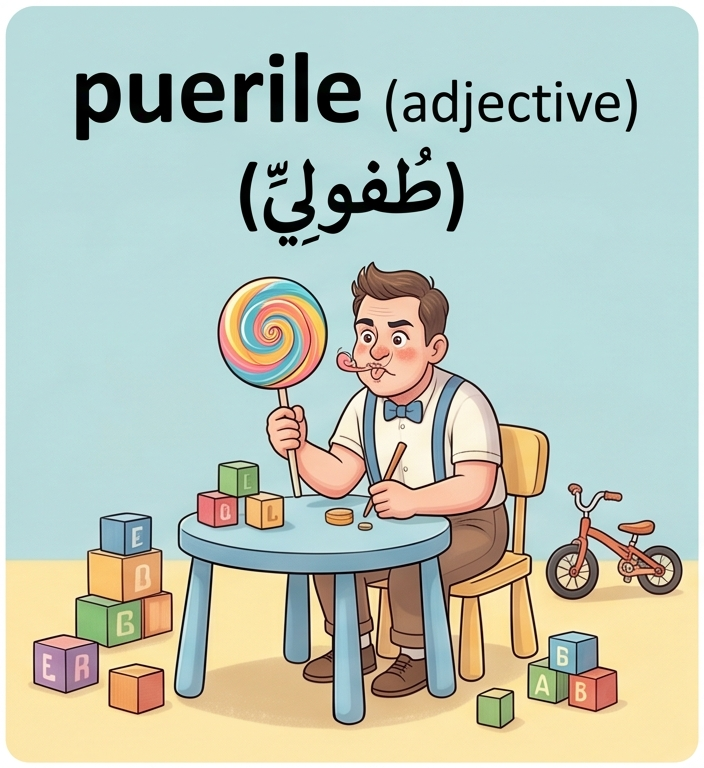 <p>childishly silly and immature.</p>