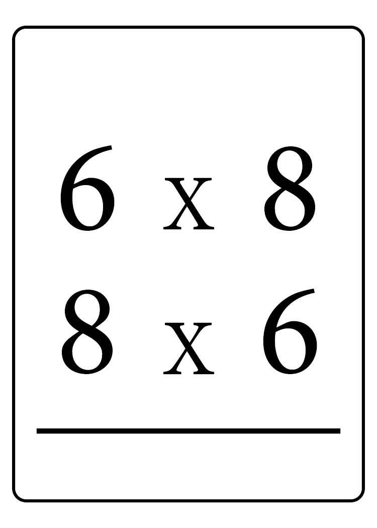 <p>6×8 or 8×6 = ?</p>