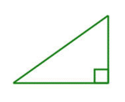 <p>2D shape - 3 vertices & 3 sides - 1 angle 90 degrees </p>