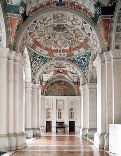 <p>Villa Madama, Raffaello,net buiten Rome, hoog renaissance, 1518</p>