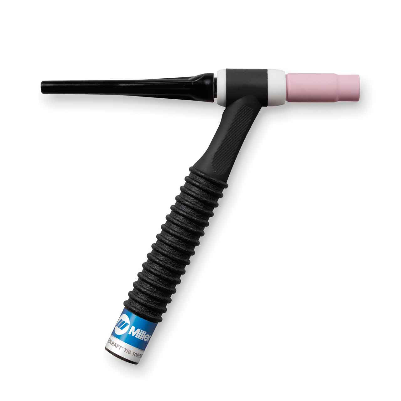 <p>Handheld welding torch that holds a non-consumable tungsten electrode and delivers shielding gas to protect the weld area during precise GTAW welding.</p>