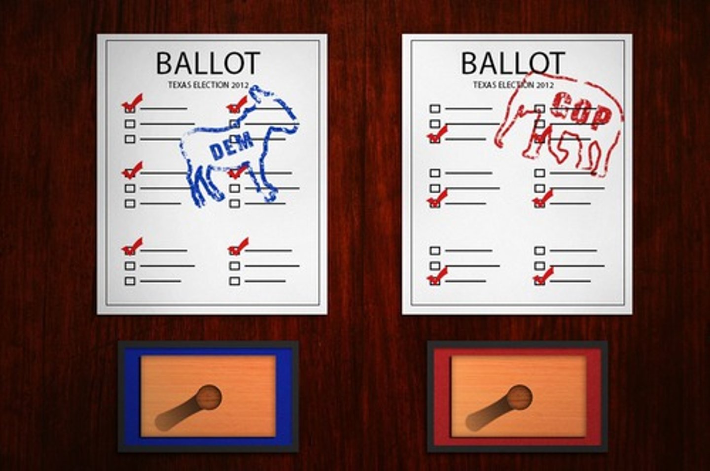 <p>When a voter selects candidates from different political parties on the same ballot.</p>