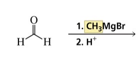 <p>Reaction of a formaldehyde with a Grignard reagent forms a…</p>