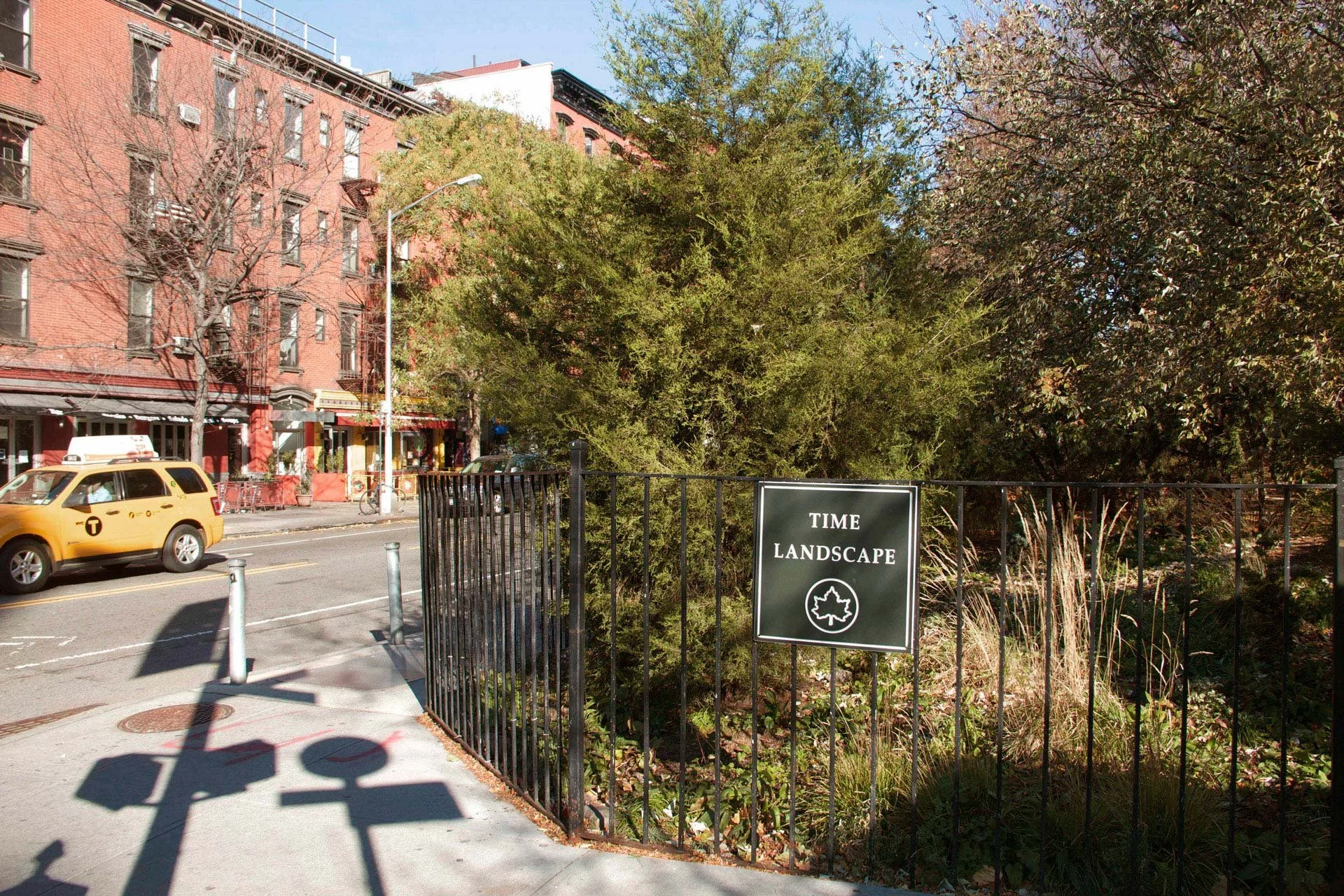<p>Hij plant een mini park in Manhattan</p><p>+vertegenwoordiger van landart</p>