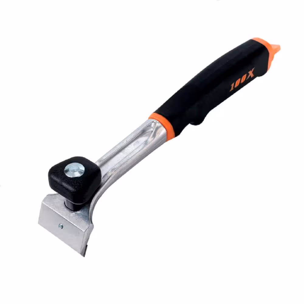 <p>Hand tool with a rigid metal blade used to remove paint, putty, or debris from surfaces by scraping.</p>