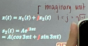 <p>Signal has an imaginary part</p>