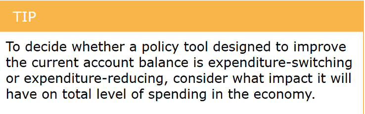 <p>Ask whether it primarily changes the composition of spending (domestic vs imported) or the level of total spending in the economy.</p>