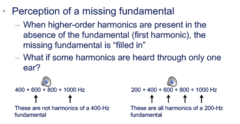 <p>So far, we reviewed how sound frequency is encoded in each ear (monaural encoding)</p><p>Does one ear do all the work for pitch perception?</p>