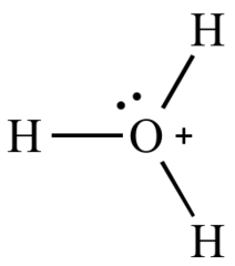 <p>H₃O⁺ (hydronium)</p>