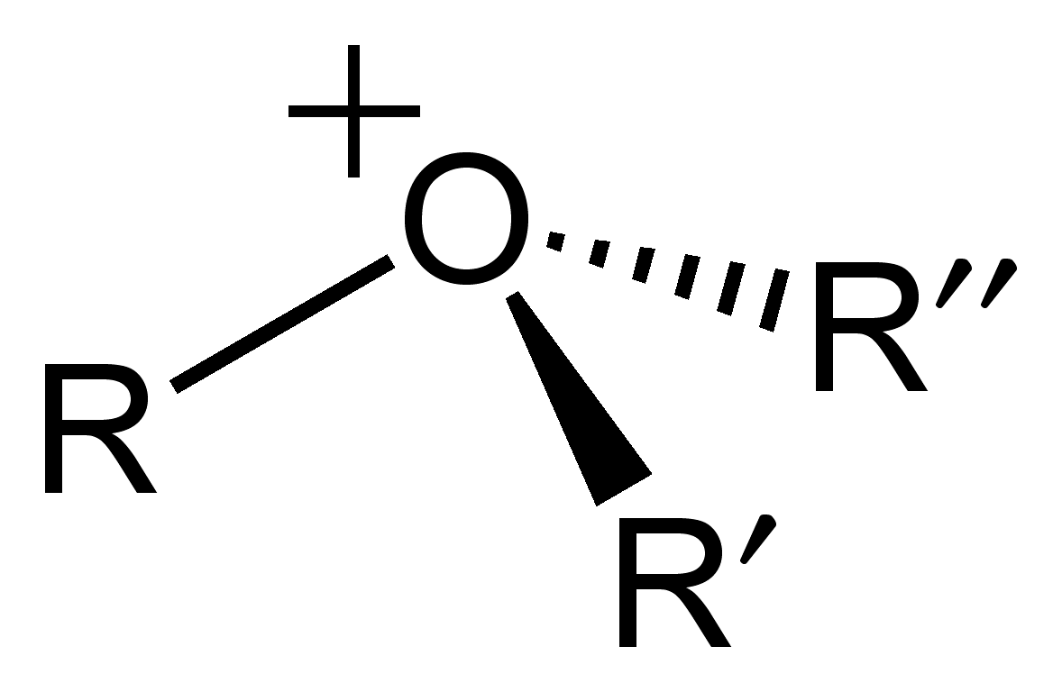 <p>R<sub>3</sub>O<sup>+</sup></p>