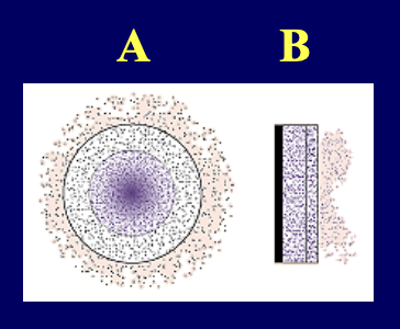 <ul><li><p><strong><u>The only structure effectively limiting the release of the drug is the layer surrounding the reservoir.</u></strong> The system shown in figure A is representative of an <strong><u>implantable or oral reservoir delivery system,</u></strong> whereas the system shown in figure B illustrates a <strong><u>transdermal drug delivery system</u></strong>, in which only one side of the device will actually be delivering the drug</p></li></ul><p></p>