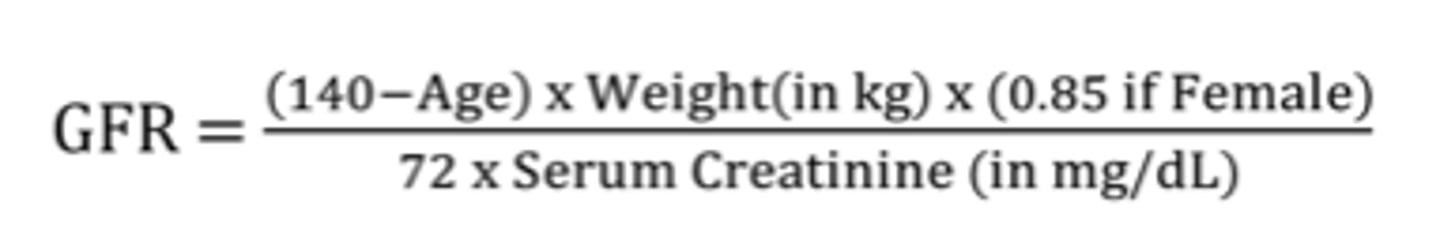 <p>Creatinine Clearance</p>