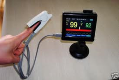 <p>measured with a pulse oximeter</p><p>estimates the oxygen saturation of hemoglobin in the blood</p><p>probe clipped to finger, toe, ear lobe, or nose</p><p>90% to 100% is the normal range</p>