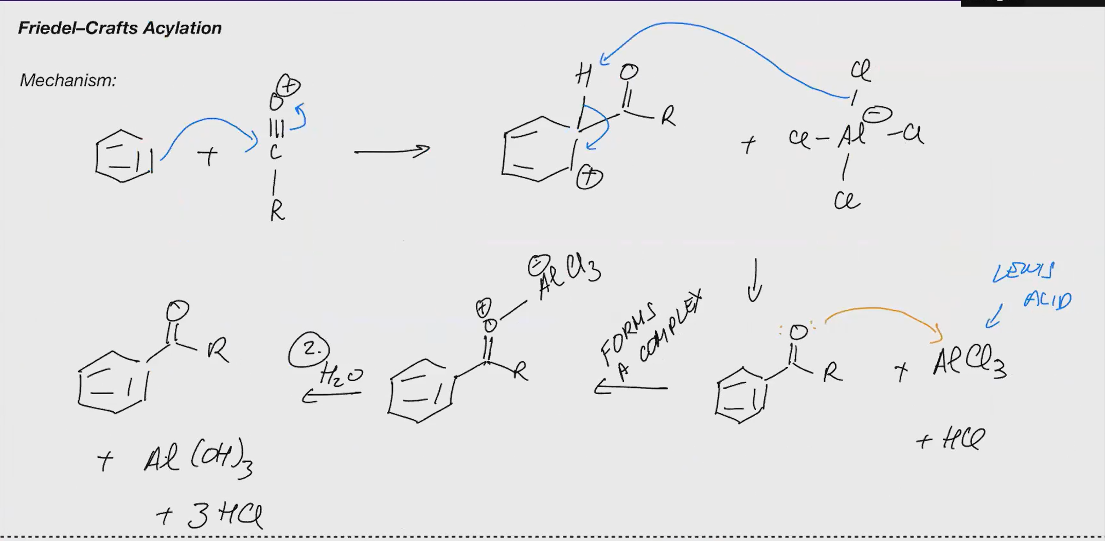 <p>Reagents: 1. AlCl3 2. H2O </p><p></p>