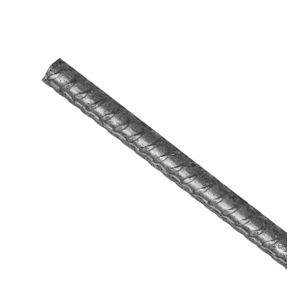 <p>A solid steel rod with a ribbed surface, used to reinforce concrete in construction; commonly 3/8" to 1" diameter and supplied in 20–40 foot lengths.</p>