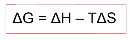 <p>H = heat a reaction absorbs or releases</p><p>S = overall disorder of a system </p><p>when ΔG<0</p>