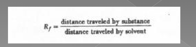 <ul><li><p>variant of column chromatography</p></li><li><p>thin layer of sorbent like silica gel is coated on glass</p></li><li><p>sample applied on the spot and the mobile phase (solvent) separates the sample into molecules</p></li><li><p>retention factor (Rf) is compared to standard known Rf</p></li></ul><p></p>