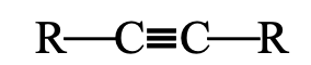 <ul><li><p>triple bonds</p></li><li><p>functional group name: alkyl</p></li><li><p>ending of IUPAC name: yne</p></li></ul><p></p>