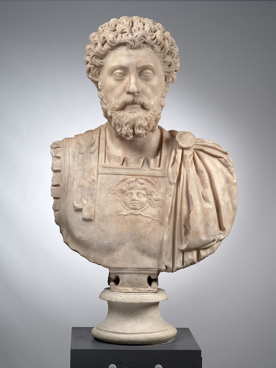 <p>One of the five good emperors, 161-180 AD, shift in culture: philosophy</p>